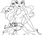 Coloriage Poison Ivy de dessin animé DC Super Hero Girls