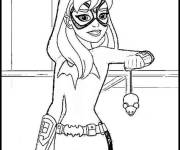 Coloriage et dessins gratuit Portrait de la super-héroïne Batgirl DC à imprimer