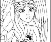 Coloriage et dessins gratuit Super-héroïne avec des ailes DC Superheros girls à imprimer