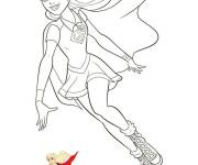 Coloriage et dessins gratuit Supergirl avec modèle à imprimer