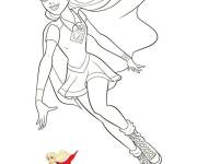 Coloriage Supergirl avec modèle