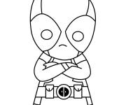 Coloriage Chibi Deadpool facile