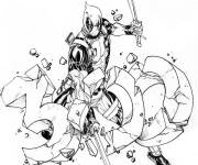 Coloriage Deadpool 300