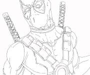 Coloriage Deadpool &agrave; colorier r&eacute;aliste