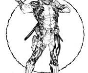 Coloriage Deadpool aime manger