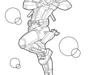 Coloriage Deadpool amoureux