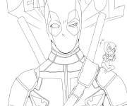 Coloriage Deadpool anti-h&eacute;ros