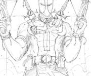 Coloriage et dessins gratuit Deadpool au crayon à imprimer