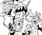 Coloriage Deadpool avec Laveur