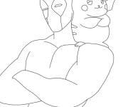 Coloriage Deadpool avec son ami Pikachu