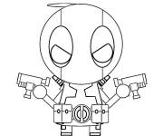 Coloriage Deadpool chibi pour enfant