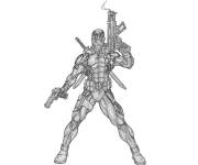 Coloriage et dessins gratuit Deadpool en couleur à imprimer