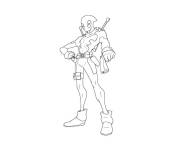 Coloriage et dessins gratuit Deadpool facile à imprimer