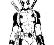 Coloriage Deadpool le fort superh&eacute;ros