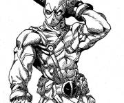 Coloriage Deadpool pose marrante