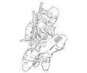 Coloriage Deadpool r&eacute;aliste imprimable