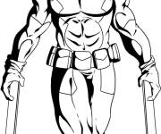 Coloriage Deadpool stylis&eacute;