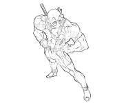 Coloriage Deadpool superh&eacute;ros pour enfant