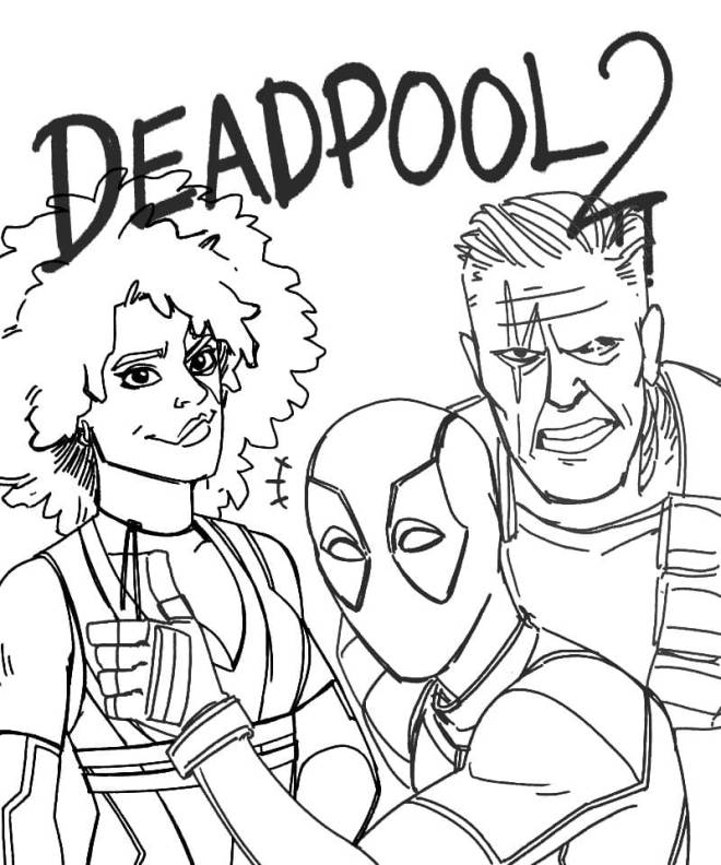 Coloriage Film de Deadpool 2 dessin gratuit à imprimer