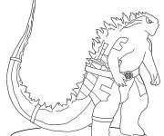 Coloriage Godzilla de Deadpool