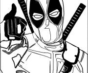 Coloriage Le masque de Deadpool