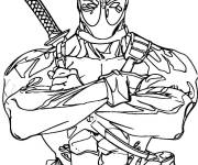 Coloriage Le m&eacute;chant version de Deadpool