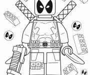 Coloriage Lego Deadpool maternelle