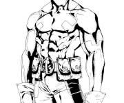 Coloriage Pose du superh&eacute;ros Deadpool
