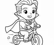 Coloriage Doctor Strange &agrave; v&eacute;lo