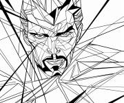 Coloriage Doctor Strange abstrait pour adulte