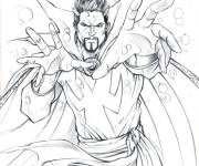 Coloriage Doctor Strange au crayon
