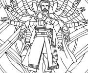Coloriage Doctor Strange avec puiseurs mains