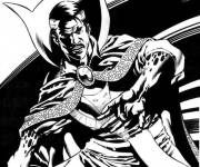 Coloriage Doctor Strange capitaine des Avengers