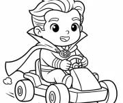 Coloriage Doctor Strange conduit sa voiture en jouet