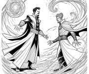 Coloriage Doctor Strange contre Dormammu