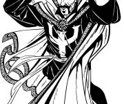 Coloriage Doctor Strange contre son ennemie
