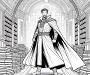 Coloriage Doctor Strange dans la librairie