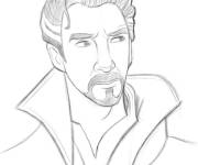 Coloriage Doctor Strange dessin&eacute; au crayon