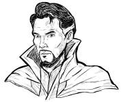Coloriage Doctor Strange en cape
