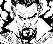 Coloriage Doctor Strange en col&egrave;re cp