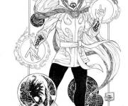 Coloriage Doctor Strange et boules de magie