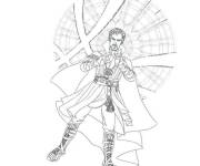 Coloriage et dessins gratuit Doctor Strange et la mage blanc à imprimer