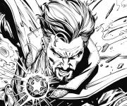 Coloriage Doctor Strange f&eacute;roce