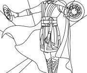 Coloriage Doctor Strange flottant et lan&ccedil;ant son attaque