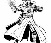 Coloriage Doctor Strange lance le sort
