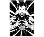 Coloriage et dessins gratuit Doctor Strange le gardien des univers à imprimer