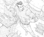 Coloriage Doctor Strange ouvre les livres de magie