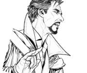Coloriage Doctor Strange r&eacute;aliste
