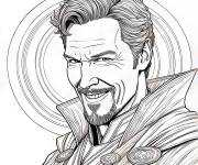 Coloriage Doctor Strange rigolo