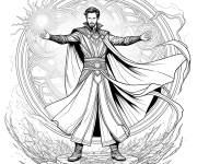 Coloriage Doctor Strange sous forme astrale